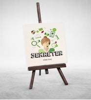 BK Gift Kişiye Özel Mesleki Sekreter Şovaleli Doğal Taş