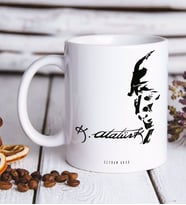 BK Gift Kişiye Özel Atatürk Temalı Beyaz Kupa Bardak-21