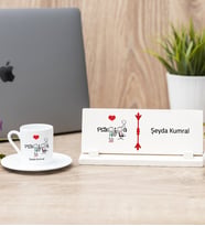 Psikolog Türk Kahvesi Fincanı Ve Masa İsimliği Hediye Seti
