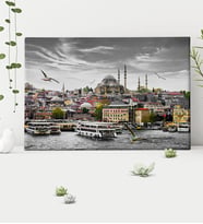 BK Gift Kişiye Özel İstanbul Manzara Kanvas Tablo (50x70cm.) 1