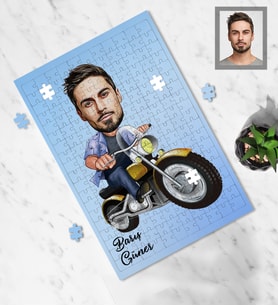 Kişiye Özel Erkek Karikatürlü A4 99 Parça Puzzle Model-4