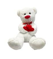 Efsane Kalp Tutan Sevimli Ayıcık 100 Cm 5 Renk Seçeneği 78170 (Beyaz)