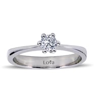 Lova F Renk 0,24 Karat Pırlanta Tektaş Yüzük - 1040047