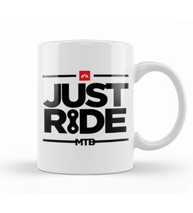 Mountain Bike Mtb Just Ride Branca Kupa Bardak Porselen