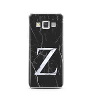 Samsung A3 (2015) Siyah Mermer Harf Tasarımlı Telefon Kılıfı Z-Harfi 