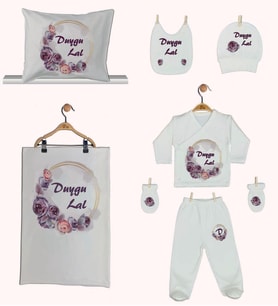 Pia Baby GL 1919-06 İsme Özel Yastık Battaniye Zıbın Set