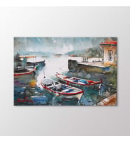 Arty Tablo Suluboya İstanbul Manzarası Tablo (Karışık)