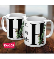 H Harf Baskılı Hediyelik Kahve Kupa Bardak