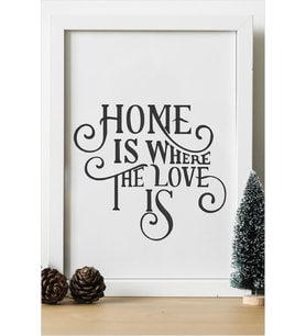 Home Is Where The Love Is Ahşap 24x33 cm Tasarım Çerçeve