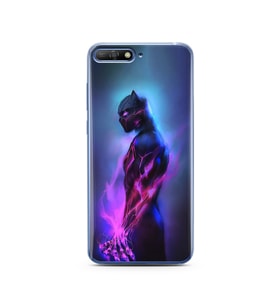 Black Panter Tasarım Süper Şeffaf Silikon Telefon Kılıfı Huawei Y6 2018