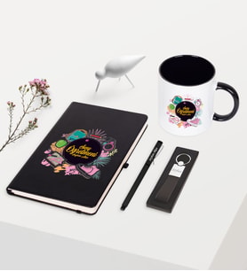 BK Gift Kişiye Özel Sınıf Öğretmeni Temalı Siyah Defter Kalem Anahtarlık Kupa Seti - 4