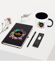 BK Gift Kişiye Özel Sınıf Öğretmeni Temalı Siyah Defter Kalem Anahtarlık Kupa Seti - 4