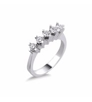 0,44ct Pırlanta Beştaş Yüzük-14k (Beyaz)