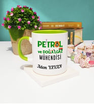 Petrol Ve Doğalgaz Mühendisi Kupa Bardak Yeşil