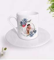 BK Gift Kişiye Özel İsimli Fotoğraflı Türk Kahvesi Fincanı-34 (Beyaz)