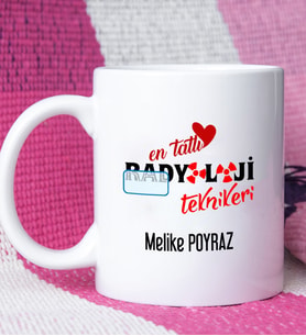 Mesajlı Radyoloji Teknikeri Tasarımlı Kişiye Özel Radyoloji Teknikeri Kupa Bardak