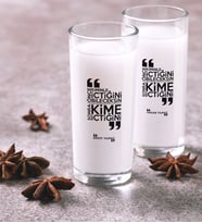 BK Gift Kişiye Özel Renkli Baskılı Önce Kiminle İçtiğini Bileceksin İkili Rakı Bardağı Seti-1 (Beyaz)