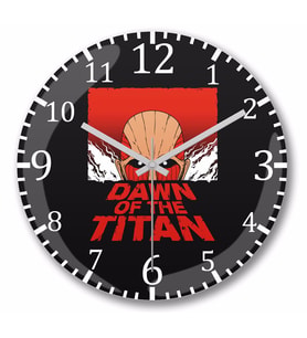 Attack On Titan Dawn Of The Titan Duvar Saati Bombeli Gercek Cam