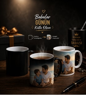 Babalar Günü Hediyesi Kendin Tasarla Sihirli Kupa