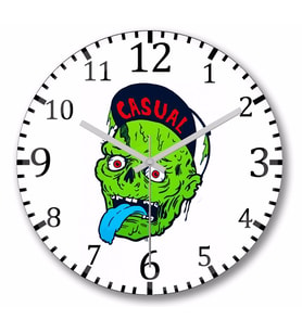 Zumbi Casual Duvar Saati Bombeli Gercek Cam