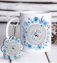 BK Gift Kişiye Özel Yüz Dilde Seni Seviyorum Beyaz Kupa ve Anahtarlık Hediye Seti-2 (Model 1)