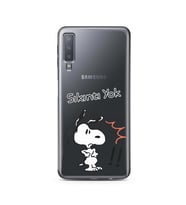 Snoopy Tasarımlı Süper Şeffaf Silikon Telefon Kılıfı Samsung A7 (2018)