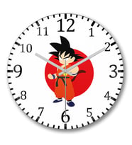 Criança Goku Duvar Saati Bombeli Gercek Cam