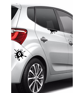 Renault Megane baskılı sticker boya görünümlü arac markalı 2 adet sticker aksesuar