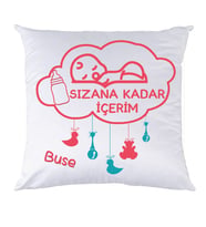 Biresimden Sızana Kadar İçerim Kız Bebek Yeni Doğan Hediyesi İsimli Yastık