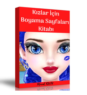 Kızlar İçin Boyama Sayfaları Kitabı
