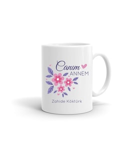 Canım Annem İsme Özel Kupa (Beyaz)