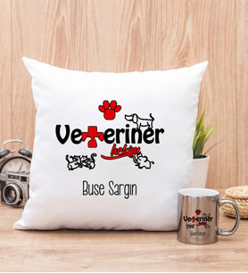 Veteriner Hekim Yastık ve Silver Kupa Bardak