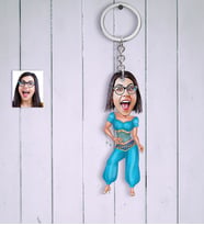 BK Gift Kişiye Özel Oryantal Dansçı Karikatür Anahtarlık