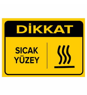 MIGNATIS - Dikkat Sıcak Yüzey Levhası - Sac Malzeme 25x35cm