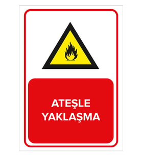 MIGNATIS - Ateşle Yaklaşma Levhası - Sac Malzeme 25x35cm