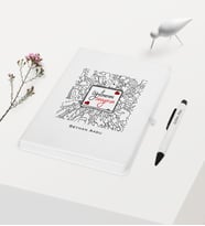 BK Gift Kişiye Özel Öğretmenimi Seviyorum Temalı Beyaz Defter Kalem Hediye Seti