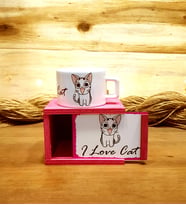 I Love Cat Sevimli Kedi Pembiş Kutulu Kupa
