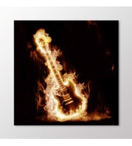 Arty Tablo Alevli Elektro Gitar Tablo (Karışık)
