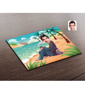 BK Gift Kişiye Özel Erkek Karikatürlü Ahşap Puzzle-61