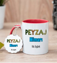 Peyzaj Mimarı Kırmızı Kupa Bardak Ve Anahtarlık Set