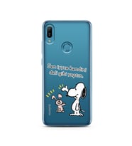Snoopy Tasarımlı Süper Şeffaf Silikon Telefon Kılıfı Huawei Y6 (Prime) 2019