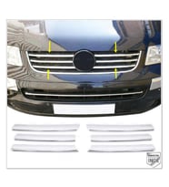 VW T5 Caravelle Krom Ön Panjur 6 prç. 2004-2010 P. Çelik