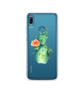 Kaktüs Tasarımlı Süper Şeffaf Silikon Telefon Kılıfı Huawei Y6 Prime (2019)