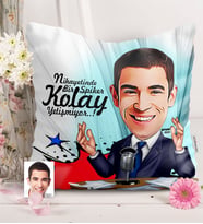 BK Gift Kişiye Özel Bay Sunucu Karikatürlü  Yastık  1