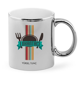 BK Gift Kişiye Özel Mesleki Lokantacı Krom Kupa Bardak  1