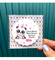 AMBALAJLI Magnet Hediyelik -Sevimli Panda Tasarım - Kız Çocuk Doğum Günü, Hoşgeldin Bebek Hatırası