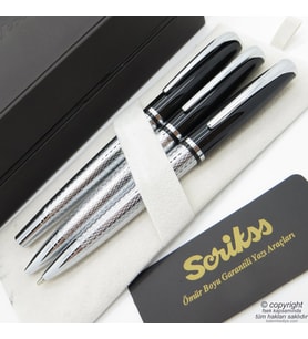 Scrikss 477 3'lü Set  Dolma Kalem + Tükenmez Kalem + Versatil Kalem Set  Scrikss Kalem  İsme Özel Kalem  Hediyelik Kalem