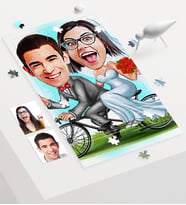 BK Gift Kişiye Özel Evleniyoruz Karikatür 240 Parça A3 Puzzle  3