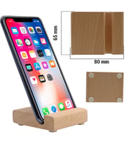 Ahşap Telefon Standı Ahşap Telefon Tutucu (Açık Kahverengi)