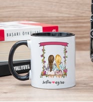 Best Friends Salıncak Tasarım Siyah Kupa Bardak